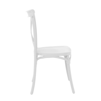 DESTINY Καρέκλα Πολυπροπυλένιο (PP), Απόχρωση Άσπρο, Στοιβαζόμενη