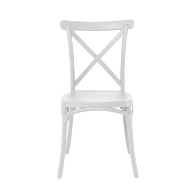 DESTINY Καρέκλα Πολυπροπυλένιο (PP), Απόχρωση Άσπρο, Στοιβαζόμενη