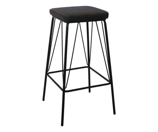 PANTON Σκαμπό BAR, Μέταλλο Βαφή Μαύρο, PU Απόχρωση Vintage Black PANTON Σκαμπό BAR, Μέταλλο Βαφή Μαύρο, PU Απόχρωση Vintage Black (ΣΕΤ 2 τεμ)