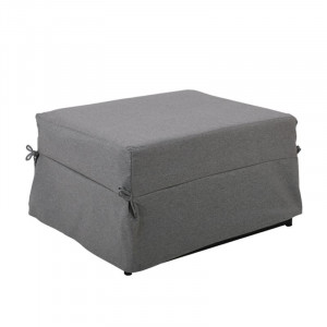 LOGAN Σκαμπό - Κρεβάτι Σαλονιού - Καθιστικού, Στρώμα 7cm, Ύφασμα Γκρι