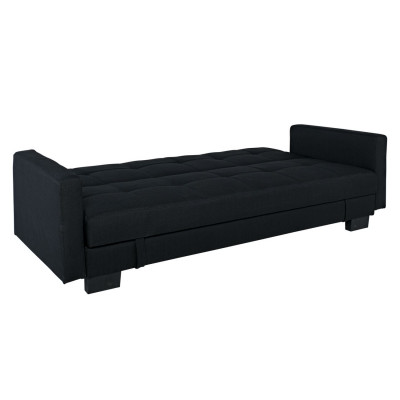 KELSO Καναπές - Κρεβάτι με Αποθηκευτικό Χώρο, 3Θέσιος, Ύφασμα Μαύρο