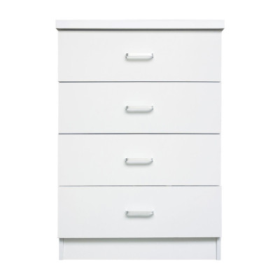 DRAWER Συρταριέρα με 4 Συρτάρια, Απόχρωση Άσπρο