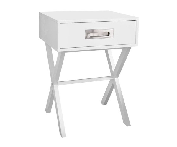 WICK Κομοδίνο Άσπρο Λάκα MDF WICK Κομοδίνο Άσπρο Λάκα MDF