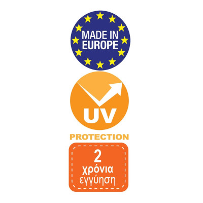 LARA Πολυθρόνα Pro Dining Στοιβαζόμενη, ALU Silver, PP - UV Protection Απόχρωση Tortora