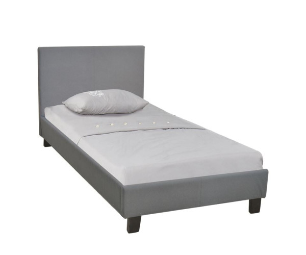 WILTON Κρεβάτι Μονό, για Στρώμα 90x190cm, Ύφασμα Γκρι WILTON Κρεβάτι Μονό, για Στρώμα 90x190cm, Ύφασμα Γκρι