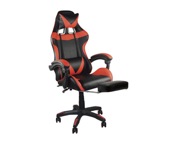 BF7860 Gaming Relax Πολυθρόνα Γραφείου με Υποπόδιο, Pu Μαύρο - Κόκκινο BF7860 Gaming Relax Πολυθρόνα Γραφείου με Υποπόδιο, Pu Μαύρο - Κόκκινο