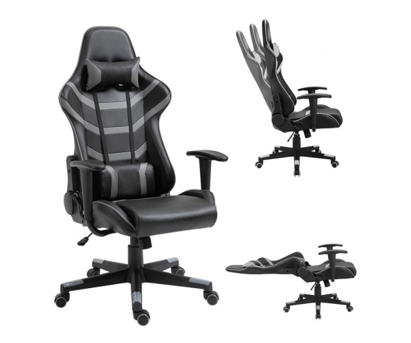 BF9050 Gaming Πολυθρόνα Γραφείου, Ανάκλιση Πλάτης έως 90°, Pu Μαύρο - Γκρι BF9050 Gaming Πολυθρόνα Γραφείου, Ανάκλιση Πλάτης έως 90°, Pu Μαύρο - Γκρι