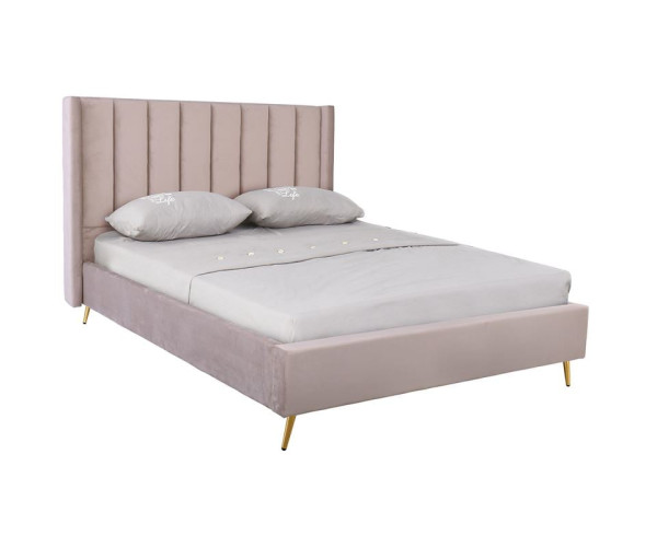 PASSION Κρεβάτι Διπλό για Στρώμα 160x200cm, Ύφασμα Velure Απόχρωση Cappuccino PASSION Κρεβάτι Διπλό για Στρώμα 160x200cm, Ύφασμα Velure Απόχρωση Cappuccino