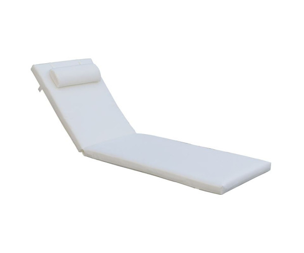 SUNLOUNGER Μαξιλάρι Ξαπλώστρας με Προσκέφαλο, Ύφασμα Water Repellent Εκρού, Φερμουάρ SUNLOUNGER Μαξιλάρι Ξαπλώστρας με Προσκέφαλο, Ύφασμα Water Repellent Εκρού, Φερμουάρ