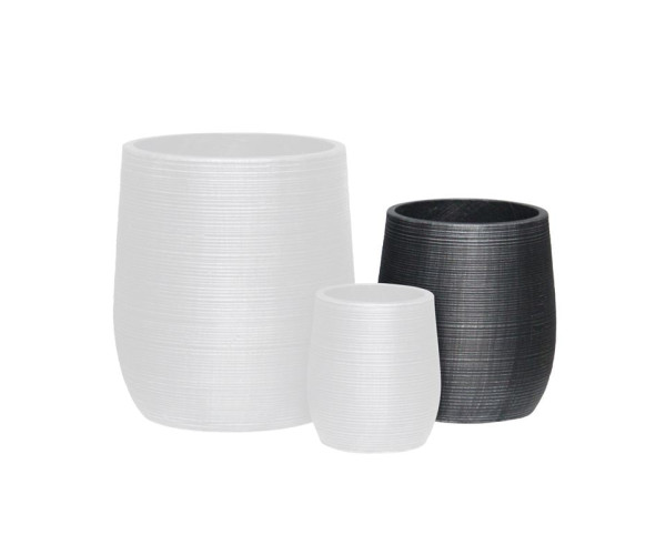 FLOWER POT-16 Φ33x37cm, Cement Απόχρωση Anthracite