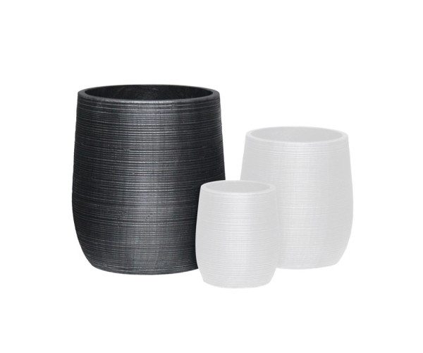 FLOWER POT-16 Φ45x50cm, Cement Απόχρωση Anthracite