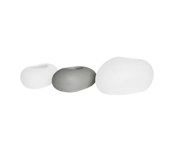 FLOWER POT-ROCK 50x32x19cm, Cement Απόχρωση White FLOWER POT-ROCK 50x32x19cm, Cement Απόχρωση White