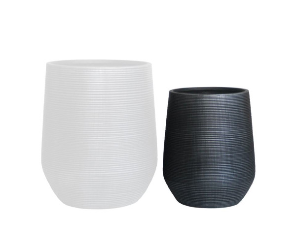 FLOWER POT-17 Φ45x50cm, Cement Απόχρωση Anthracite