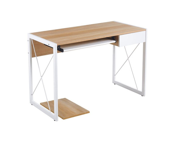 UNIT Γραφείο Η/Υ, Μέταλλο Βαφή Άσπρο, Melamine Απόχρωση Sonoma UNIT Γραφείο Η/Υ, Μέταλλο Βαφή Άσπρο, Melamine Απόχρωση Sonoma