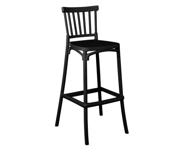 WINDSOR Σκαμπό BAR, PP Μαύρο UV Protection WINDSOR Σκαμπό BAR, PP Μαύρο UV Protection
