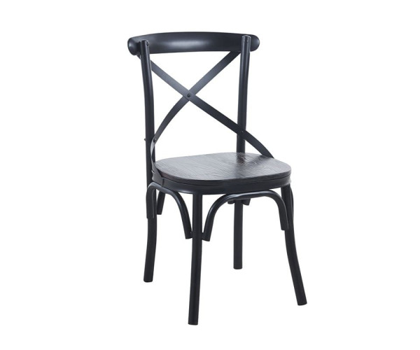 MARLIN Wood Καρέκλα Dark Oak, Μέταλλο Βαφή Μαύρο MARLIN Wood Καρέκλα Dark Oak, Μέταλλο Βαφή Μαύρο (ΣΕΤ 4 τεμ)