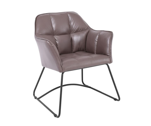 POLLY Πολυθρόνα Μέταλλο Βαφή Μαύρο, Ύφασμα Suede Cappuccino POLLY Πολυθρόνα Μέταλλο Βαφή Μαύρο, Ύφασμα Suede Cappuccino (ΣΕΤ 2 τεμ)