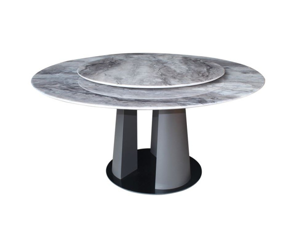LAZY SUSAN Τραπέζι με κεντρική Περιστρεφόμενη επιφάνεια, Βάση Μέταλλο-Επιφάνεια Μάρμαρο LAZY SUSAN Τραπέζι με κεντρική Περιστρεφόμενη επιφάνεια, Βάση Μέταλλο-Επιφάνεια Μάρμαρο