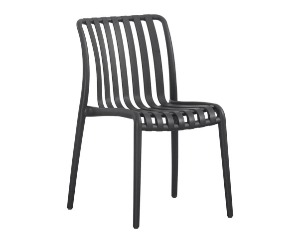 MODA-H Καρέκλα Στοιβαζόμενη, PP - UV Protection, Απόχρωση Μαύρο