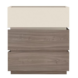 VANITY Συρταριέρα 3 Συρτάρια Αποχρώσεων Sonoma Oak & Cream, με Αποσπώμενα χρωματικά Μέρη