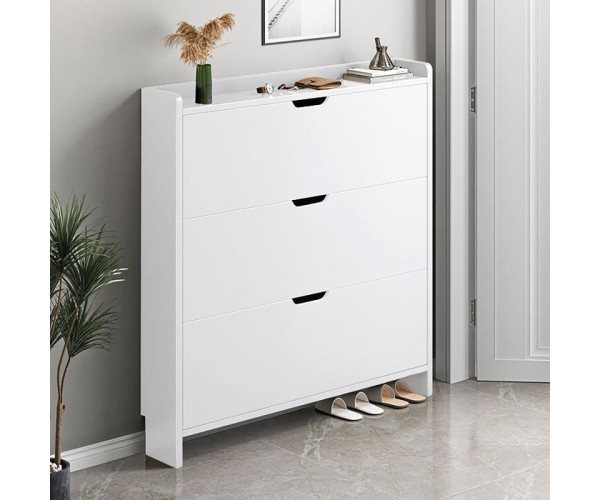 Παπουτσοθήκη MDF - Melamine Απόχρωση Άσπρο