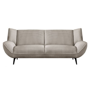 EMERALD Καναπές 3-θέσιος Σαλονιού - Καθιστικού, Ύφασμα Κοτλέ Μπεζ