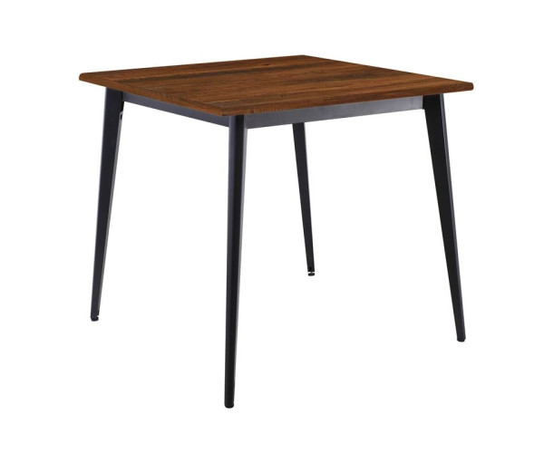 VIDAL Τραπέζι Μέταλλο Βαφή Μαύρο, Επιφάνεια 80x80cm/16mm Contract Sliq Walnut VIDAL Τραπέζι Μέταλλο Βαφή Μαύρο, Επιφάνεια 80x80cm/16mm Contract Sliq Walnut