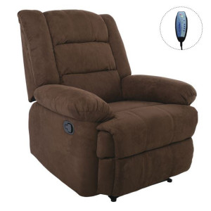 JULIA Massage Πολυθρόνα Relax Σαλονιού - Καθιστικού, Ύφασμα Καφέ