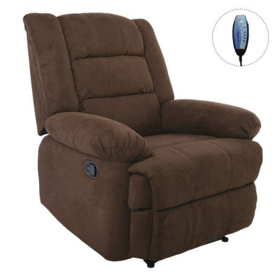 JULIA Massage Πολυθρόνα Relax Σαλονιού - Καθιστικού, Ύφασμα Καφέ