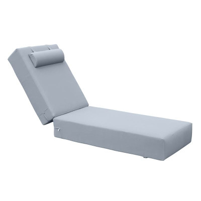 SUNLOUNGER Μαξιλάρι Ξαπλώστρας 20cm, Προσκέφαλο, Ύφασμα Water Repellent Γκρι, Φερμουάρ
