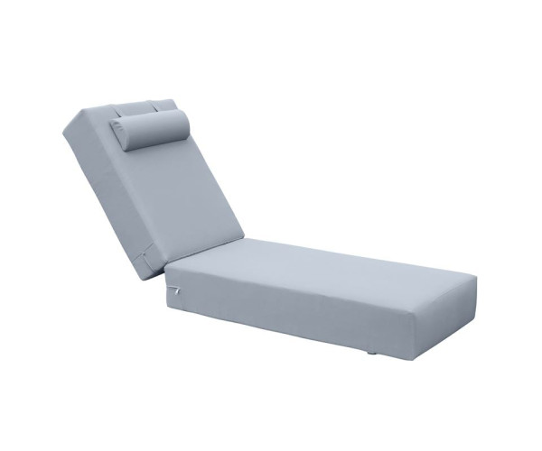SUNLOUNGER Μαξιλάρι Ξαπλώστρας 20cm, Προσκέφαλο, Ύφασμα Water Repellent Γκρι, Φερμουάρ