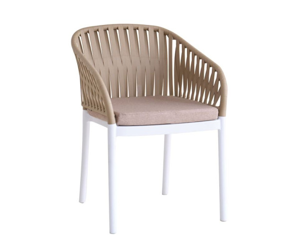 EMERY Πολυθρόνα Βεράντας-Κήπου PP-UV Sand Beige-Άσπρο, Μαξιλάρι Μπεζ (KD) EMERY Πολυθρόνα Βεράντας-Κήπου PP-UV Sand Beige-Άσπρο, Μαξιλάρι Μπεζ (KD)