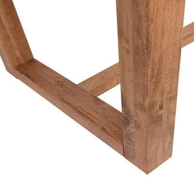 COMET Set Τραπεζαρία Ξύλινη: Τραπέζι+6 Καρέκλες, Φυσικό με Mdf Άσπρο Μάρμαρο,Ύφασμα Άσπρο