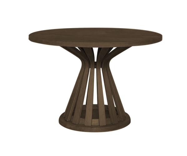 FABIO Τραπέζι Ροτόντα Τραπεζαρίας, MDF Απόχρωση Καρυδί