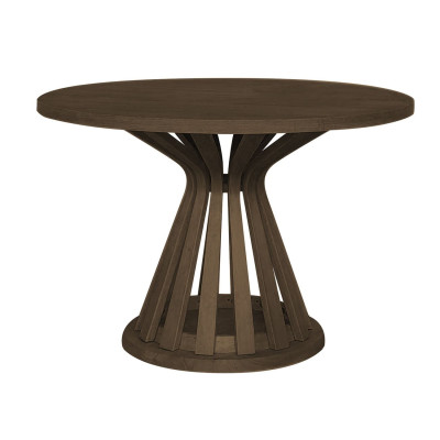 FABIO Τραπέζι Ροτόντα Τραπεζαρίας, MDF Απόχρωση Καρυδί