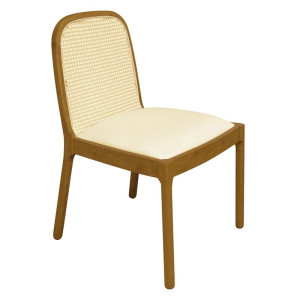 HENLEY Καρέκλα Τραπεζαρίας, Απόχρωση Φυσικό, Pu Εκρού (ΣΕΤ 2 τεμ)