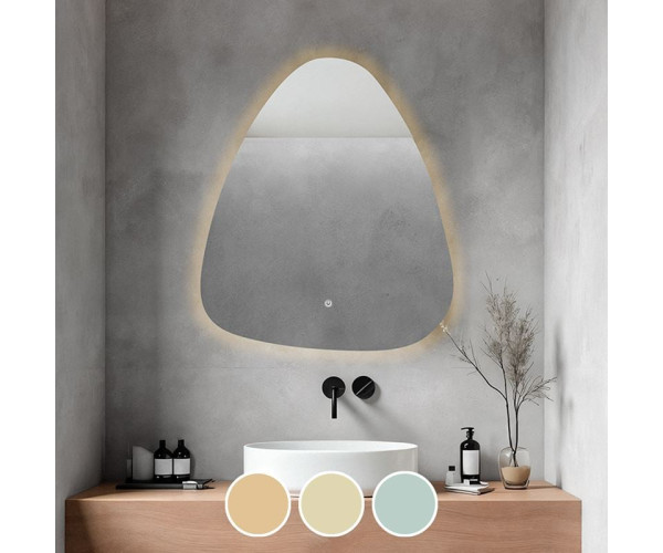 LED-4 Καθρέπτης Τοίχου - Φωτιζόμενος - Αφής, με 3 επιλογές εναλλαγής χρωμάτων