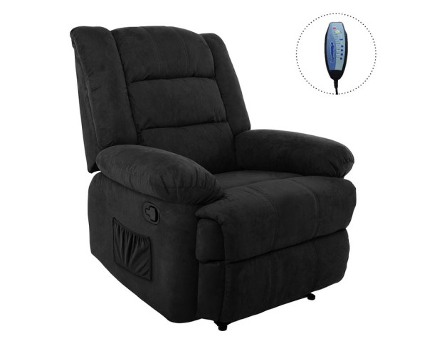 JULIA Massage Πολυθρόνα Relax Σαλονιού - Καθιστικού, Ύφασμα Μαύρο JULIA Massage Πολυθρόνα Relax Σαλονιού - Καθιστικού, Ύφασμα Μαύρο