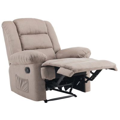 JULIA Massage Πολυθρόνα Relax Σαλονιού - Καθιστικού, Ύφασμα Cappuccino