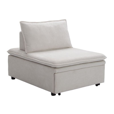 FRANNIE Πολυθρόνα (Καρέκλα) - Κρεβάτι, Σαλονιού-Καθιστικού, Ύφασμα Μπεζ