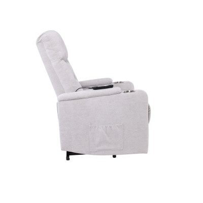 NANCY Lift-Relax Πολυθρόνα Σαλονιού - Καθιστικού, Ύφασμα Αν.Γκρι (ηλεκτρική ανάκληση)