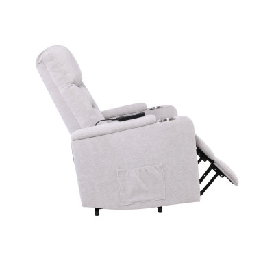 NANCY Lift-Relax Πολυθρόνα Σαλονιού - Καθιστικού, Ύφασμα Αν.Γκρι (ηλεκτρική ανάκληση)