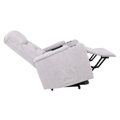 NANCY Lift-Relax Πολυθρόνα Σαλονιού - Καθιστικού, Ύφασμα Αν.Γκρι (ηλεκτρική ανάκληση)