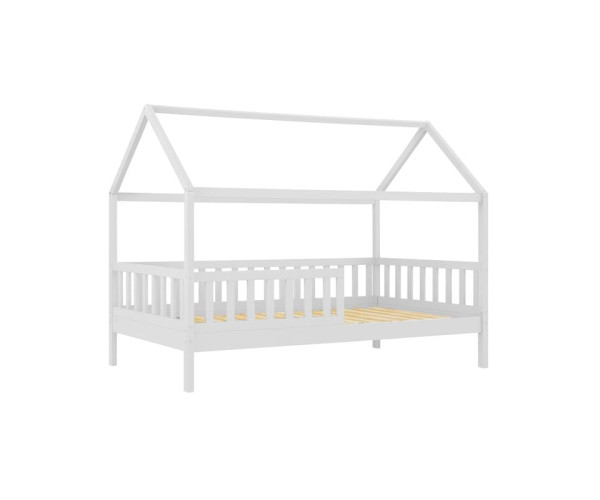 DREAM Montessori Παιδικό Κρεβάτι, για Στρώμα 90x190cm, Ξύλο Πεύκου Απόχρωση Άσπρο