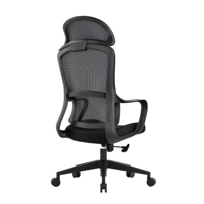 BF3010 Πολυθρόνα Γραφείου Διευθυντή, Mesh Μαύρο, Ύφασμα Μαύρο