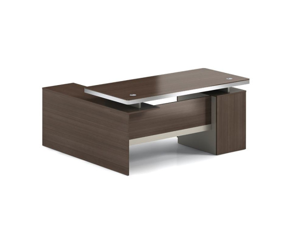 CONCEPT Γραφείο Αναστρέψιμη Γωνία, Απόχρωση Καρυδί - Μπεζ