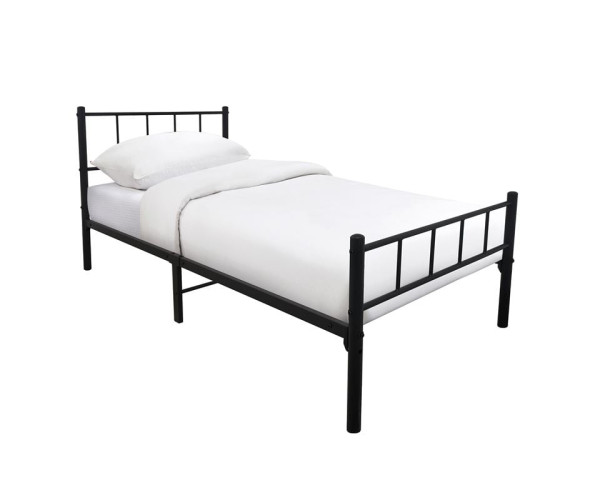 TIVO Κρεβάτι Μονό, για Στρώμα 90x190cm, Μέταλλο Βαφή Μαύρο