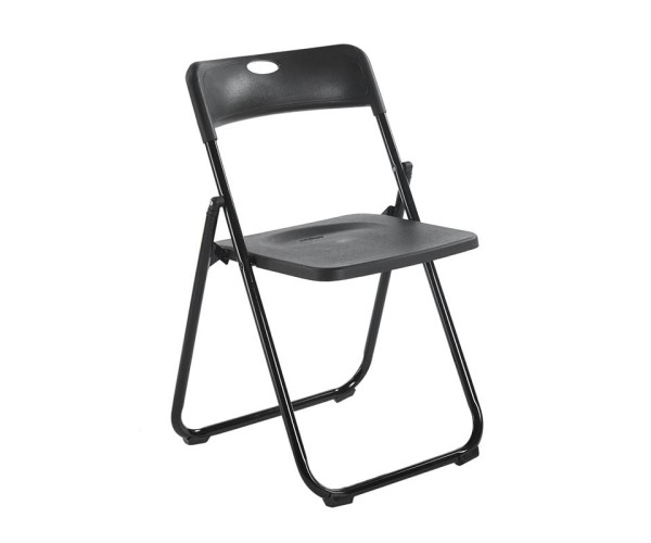 WENDY Καρέκλα Πτυσσόμενη, Μέταλλο Βαφή Μαύρο, PP Απόχρωση Μαύρο (ΣΕΤ 6 τεμ)