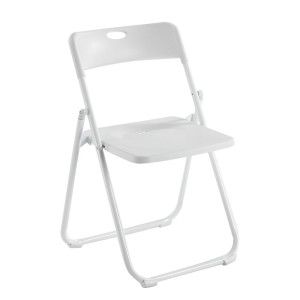 WENDY Καρέκλα Πτυσσόμενη, Μέταλλο Βαφή Άσπρο, PP Απόχρωση Άσπρο (ΣΕΤ 6 τεμ)