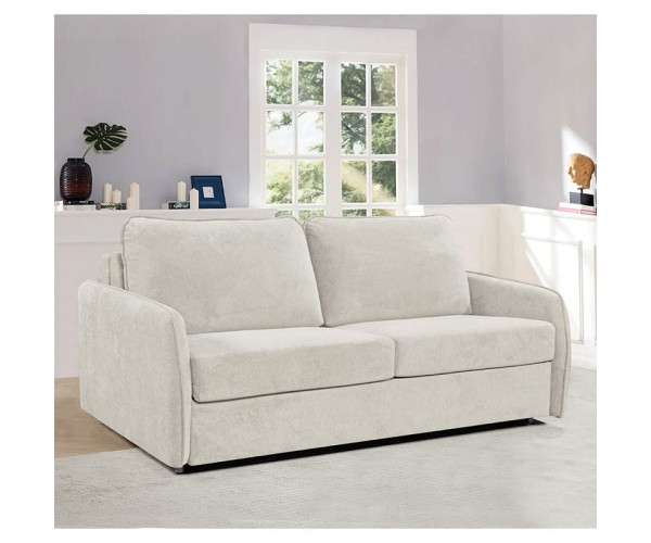 LESTER Καναπές - Κρεβάτι, Ύφασμα Μπεζ